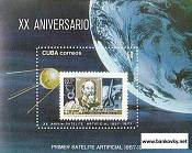 *Známky Kuba 1977 Sputnik razítkovaný hárček - Kliknutím na obrázok zatvorte -